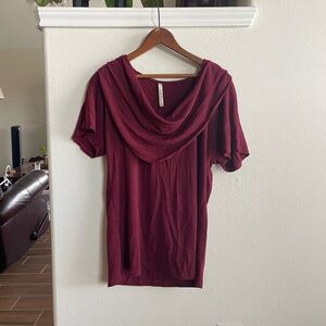 Leo Nicole Drape Neck Blouse